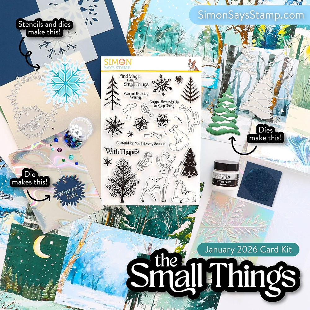 Unboxing the January 2026 Card Kit from Simon Says Stamp (and making stuff!) - CZ Design