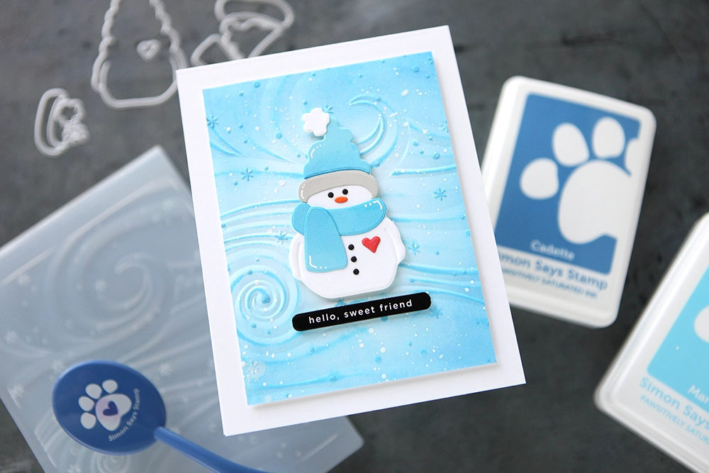 A sweet snowman in a swirling blended scene - CZ Design