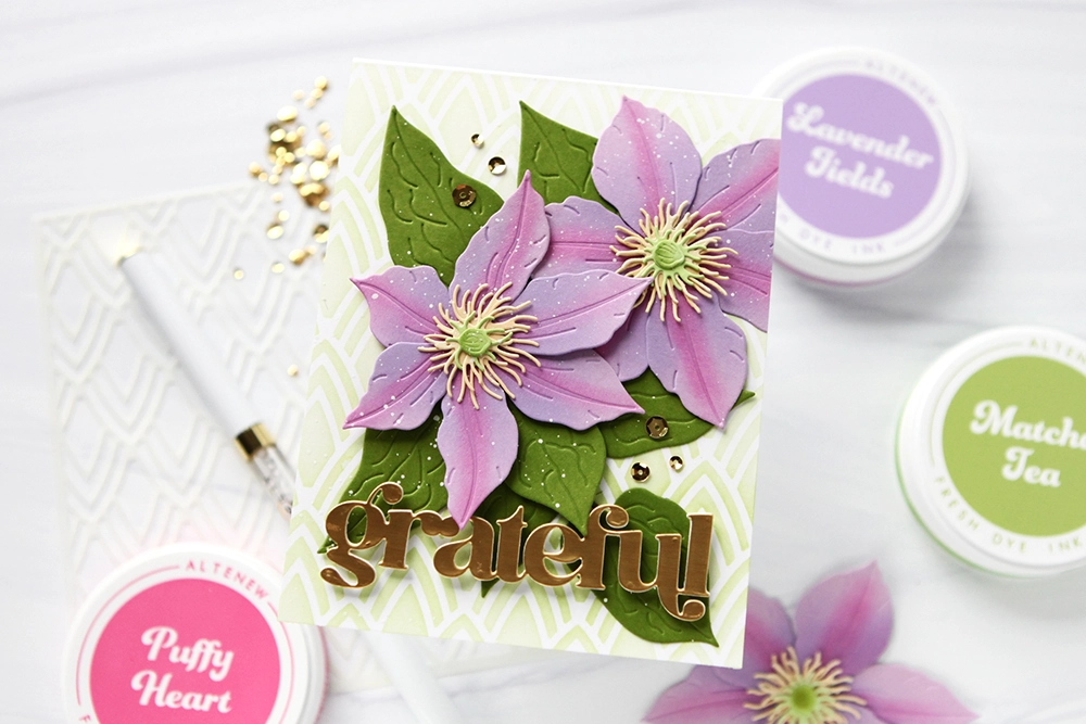 Using my garden as inspiration for the Altenew blog hop card - CZ Design