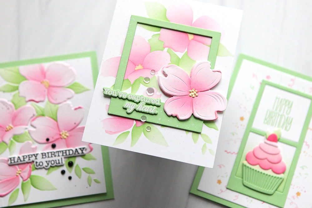 One kit, one colorway, three cards - CZ Design