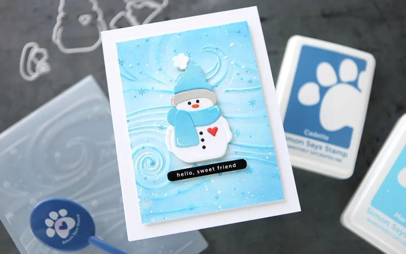 A sweet snowman in a swirling blended scene - CZ Design