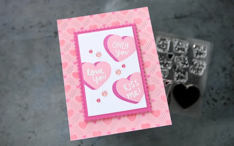 Heart cards two ways featuring new products from Waffle Flower - CZ Design