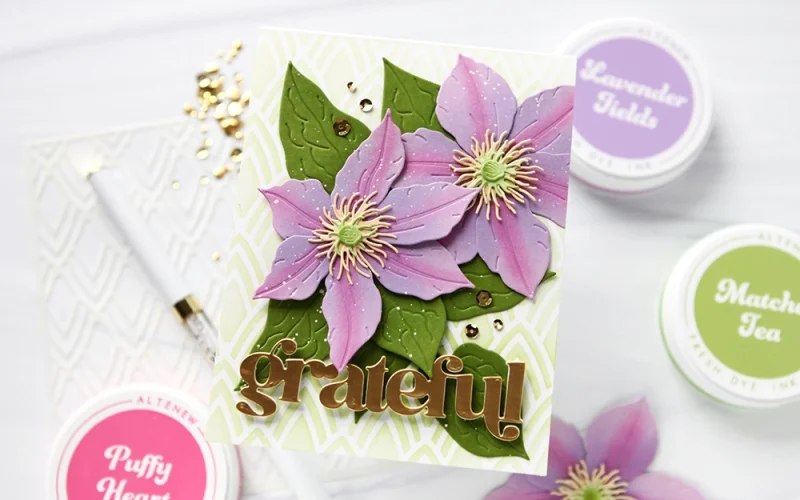 Using my garden as inspiration for the Altenew blog hop card - CZ Design